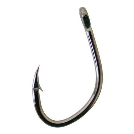 Owner Offshore Bait Hook Size 120, Needle Point, Forged Shank, 3X Strong, Offset, Black Chrome, 2PK 5129-221